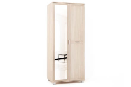  Модуль БН-03.2 Шкаф 2-х дверный для одежды с зеркалом «БОНА» HITLINE (ХИТЛАЙН) АНГСТРЕМ РОССИЯ